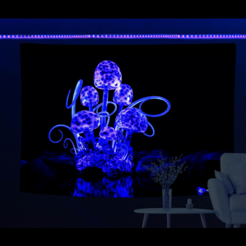 Tappezzeria fluorescente teschio