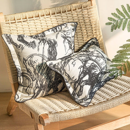 Cuscino jacquard cavallo