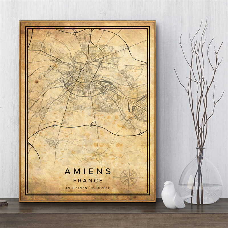 Quadro Mappa Vintage