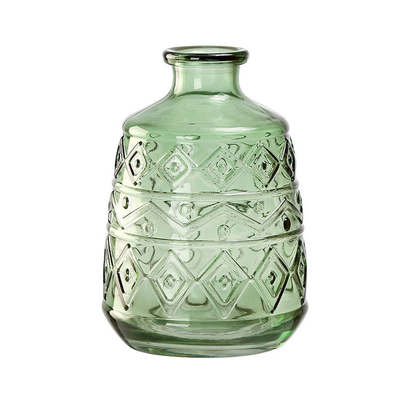 Vaso vetro rilievo retrò