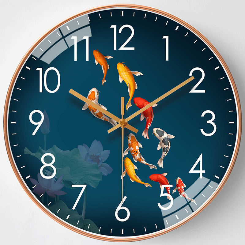 Orologio da parete Pesce koi dorato