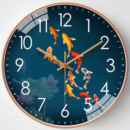 Orologio da parete Pesce koi dorato