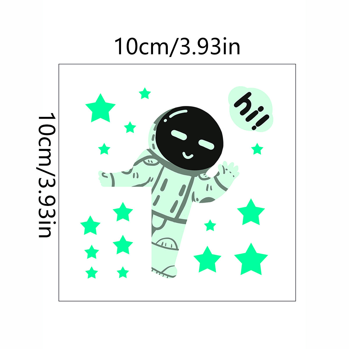 Adesivo murale Stella e astronauta