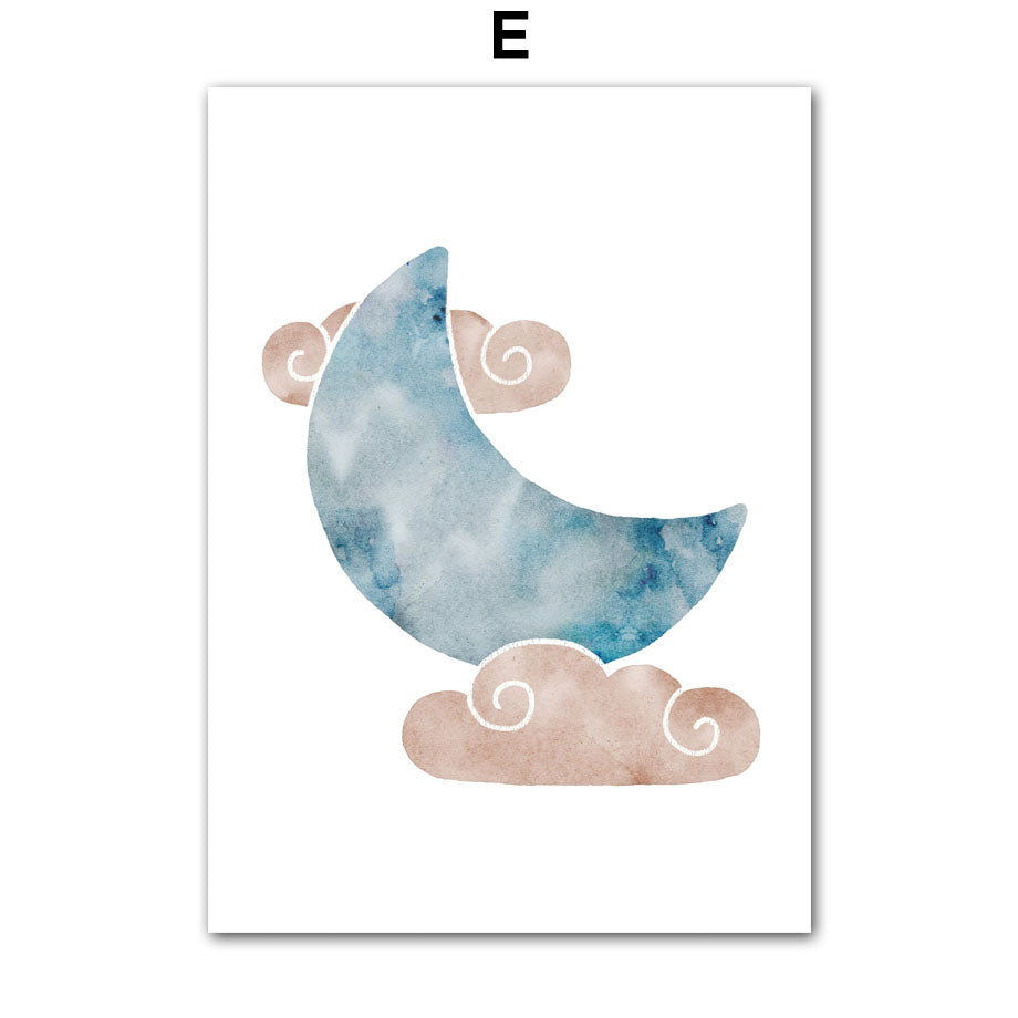Poster spaziale acquerello