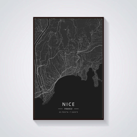 Quadro su tela Mappa di Nizza