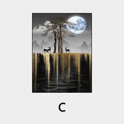 Quadro Luna e Alberi