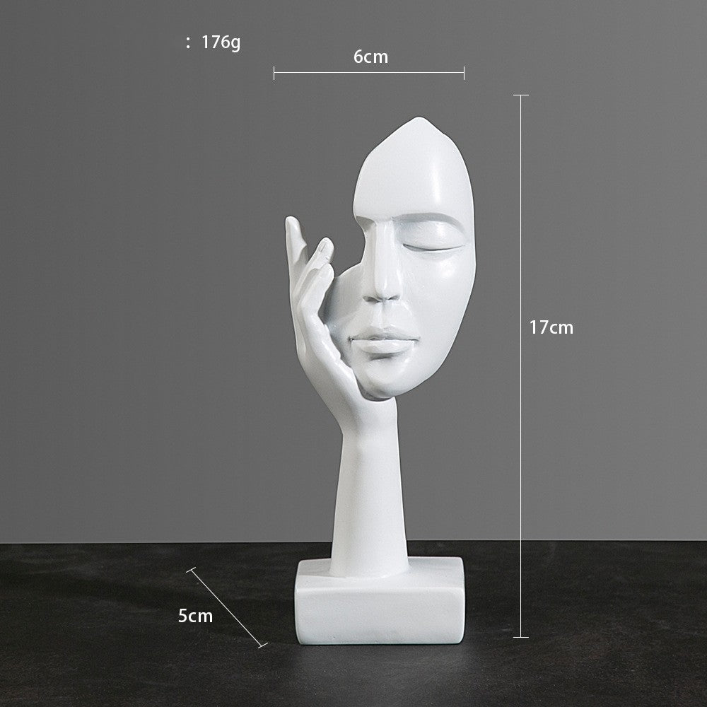 Sculture volti dorate emozioni tre
