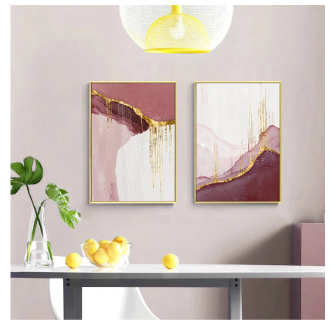 Quadro astratto dorato