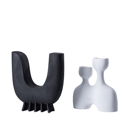 Ornamento ceramica bianco forme geometriche