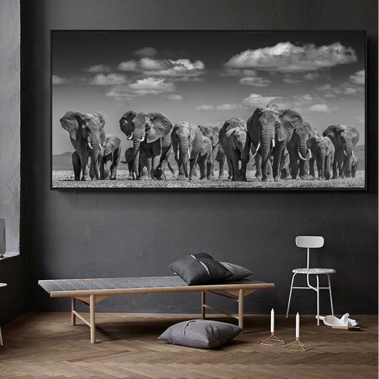 Poster Famiglia di elefanti africani