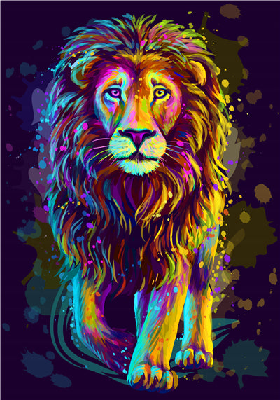 Quadro Leone Astratto