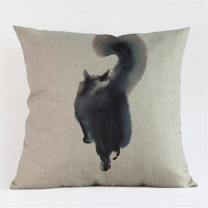 Copri cuscino gatto nero e bianco