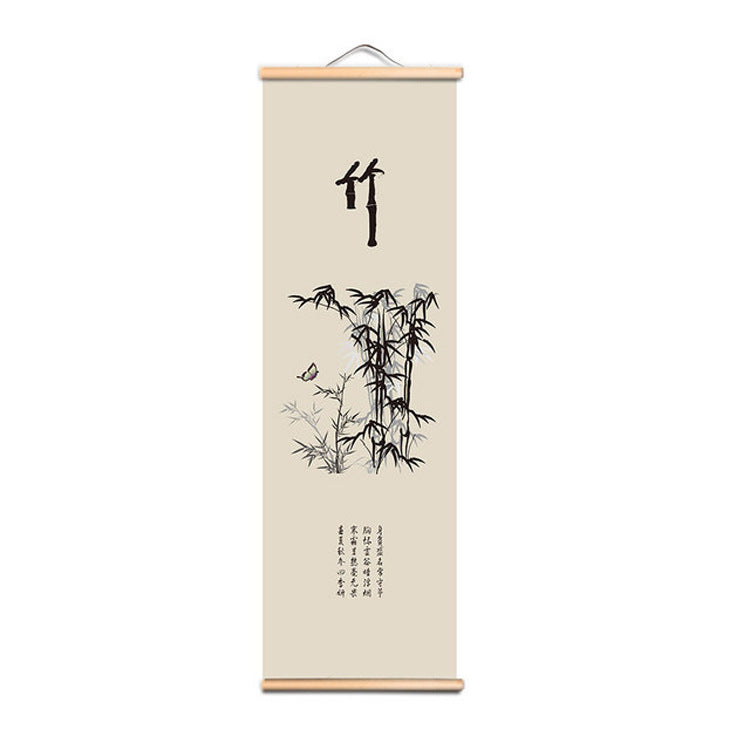Pittura inchiostro fiori asiatici