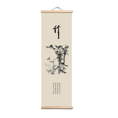 Pittura inchiostro fiori asiatici