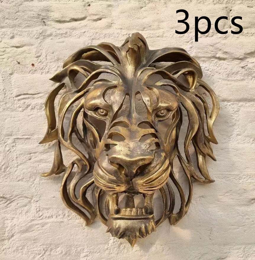 Scultura testa leone
