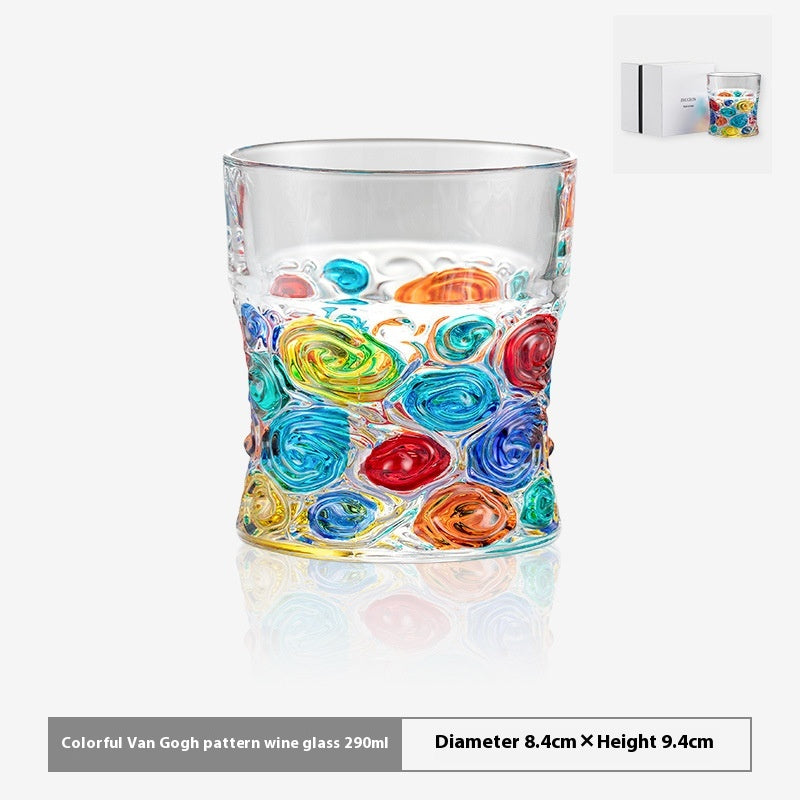 Bicchiere dipinto mosaico