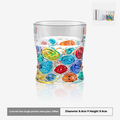 Bicchiere dipinto mosaico