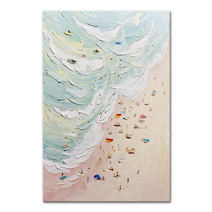 Dipinto olio spiaggia