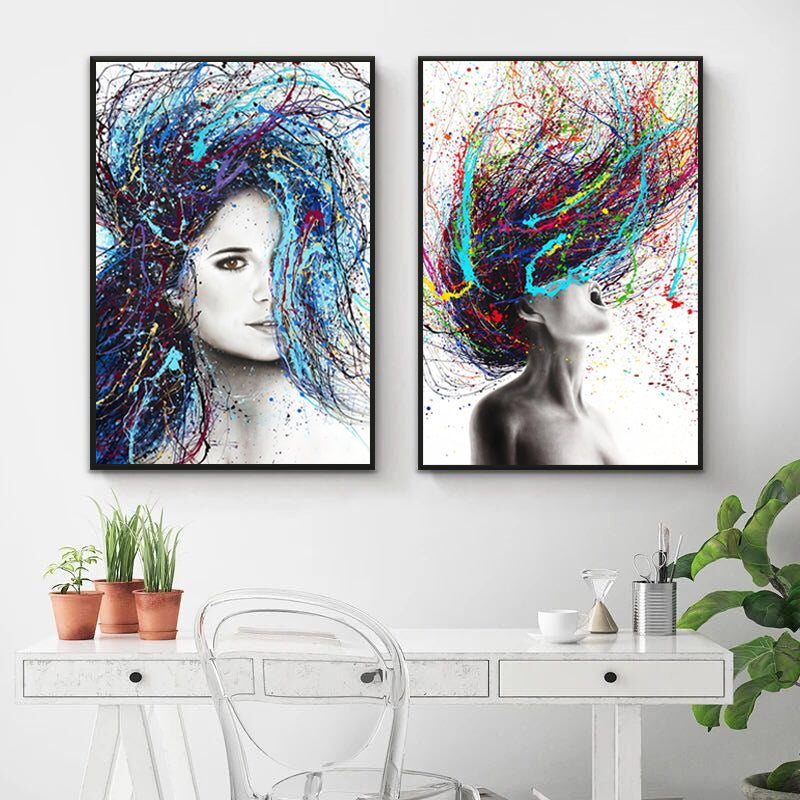 Quadro donna colorata