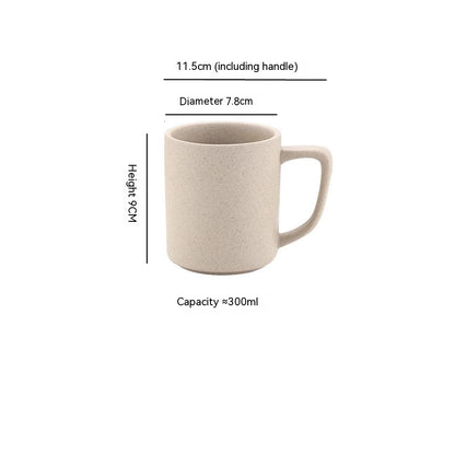 Tazza beige sabbiata cilindrica