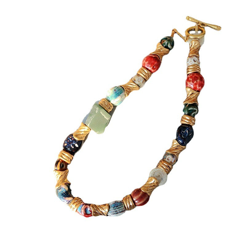 Collana ceramica pietra naturale