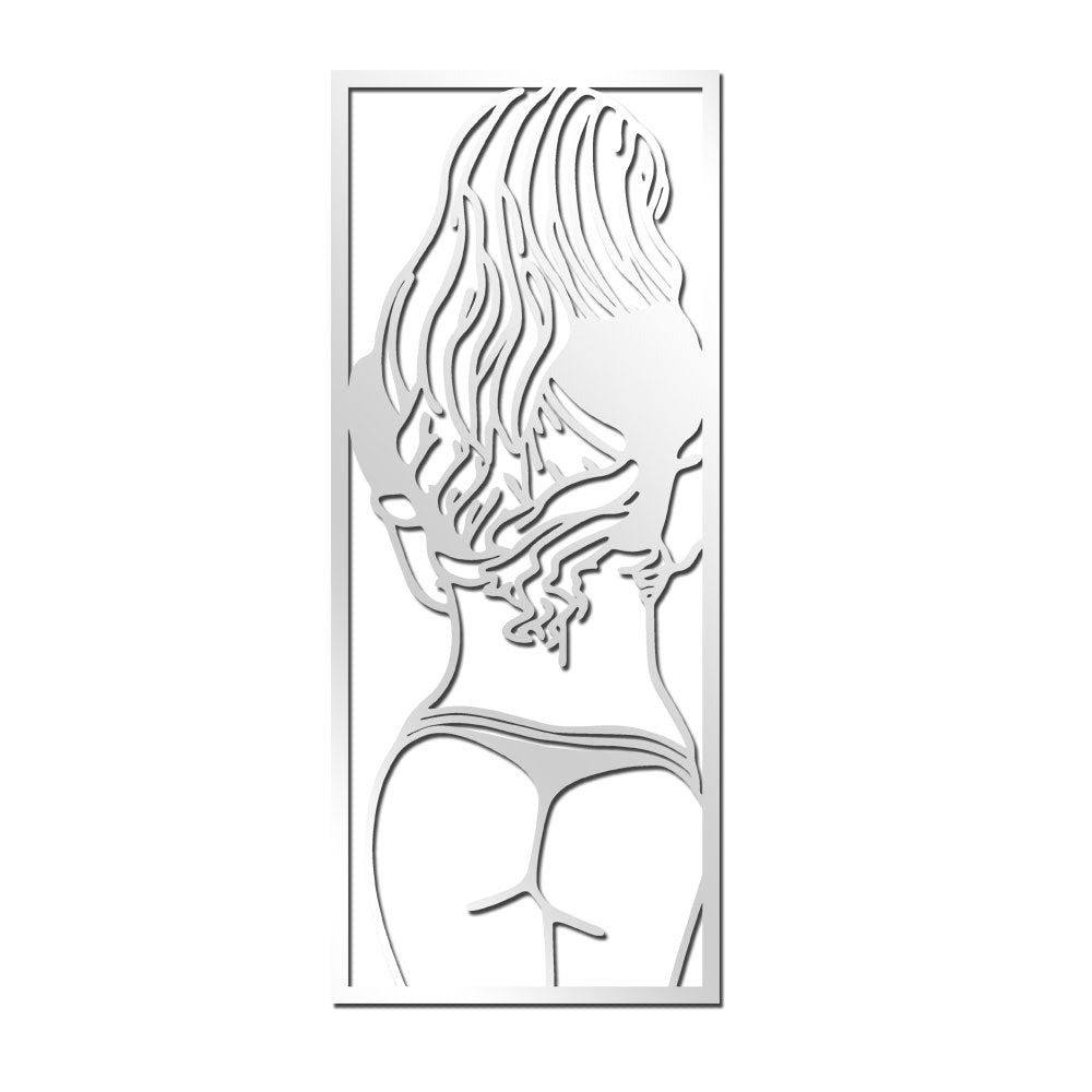 Adesivo Murale Specchio Linee 3D