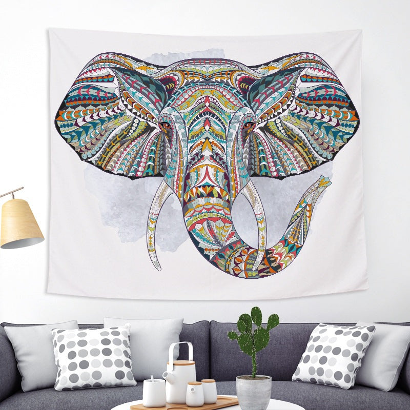 Tappezzeria elefante colorato