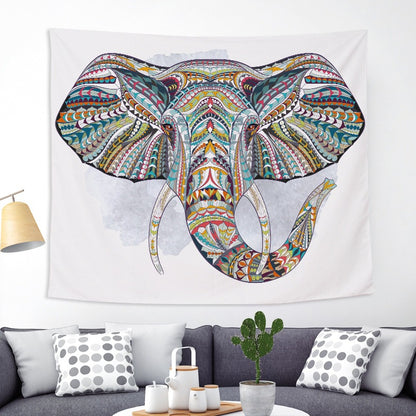Tappezzeria elefante colorato