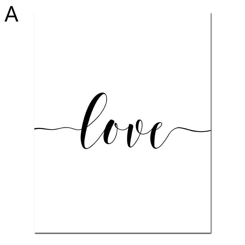Tela amore in bianco e nero