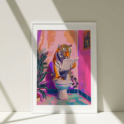 Poster tigre in bagno