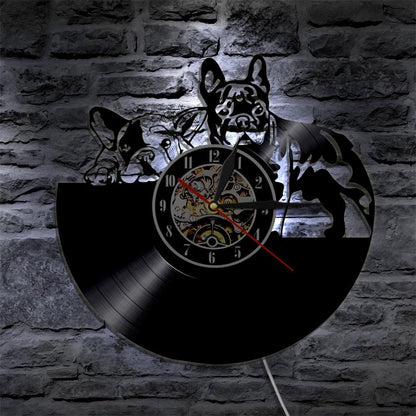 Orologio da parete Disco cani