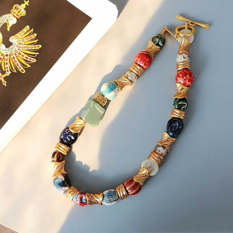 Collana ceramica pietra naturale