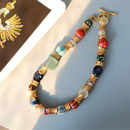 Collana ceramica pietra naturale