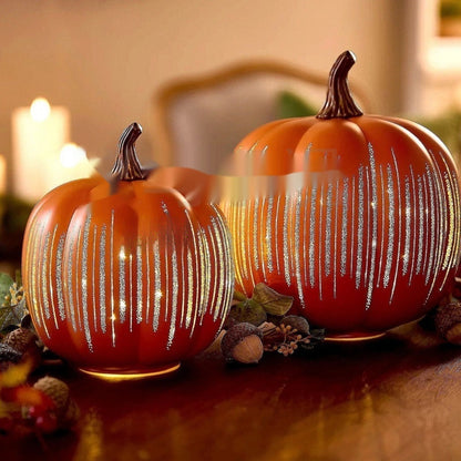 Ornamento Zucca Halloween Vetro