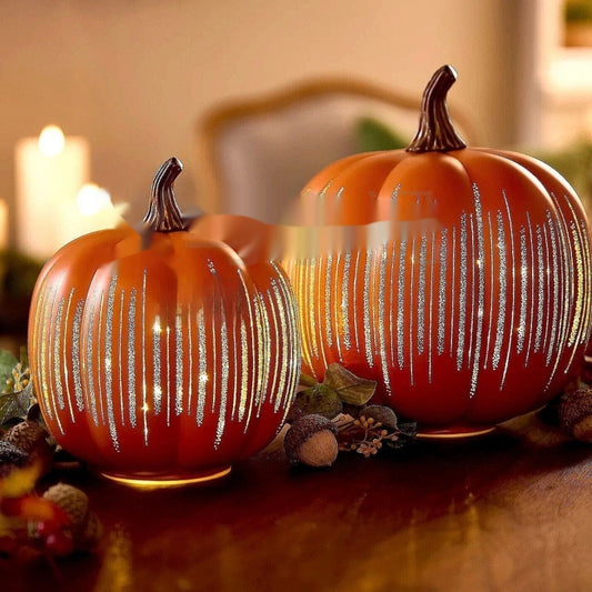 Ornamento Zucca Halloween Vetro