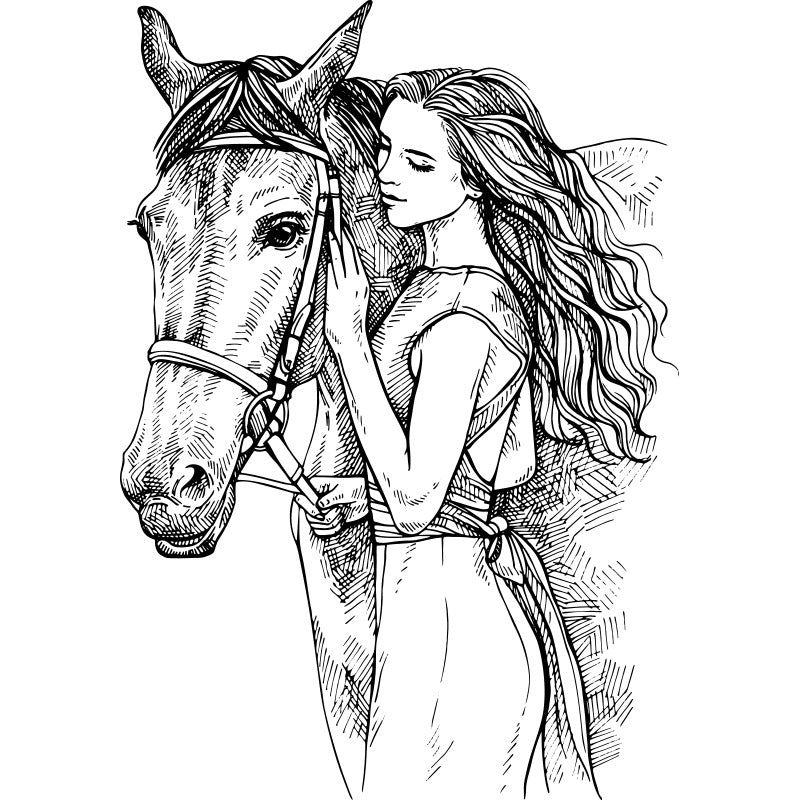 Adesivo famiglia cavallo
