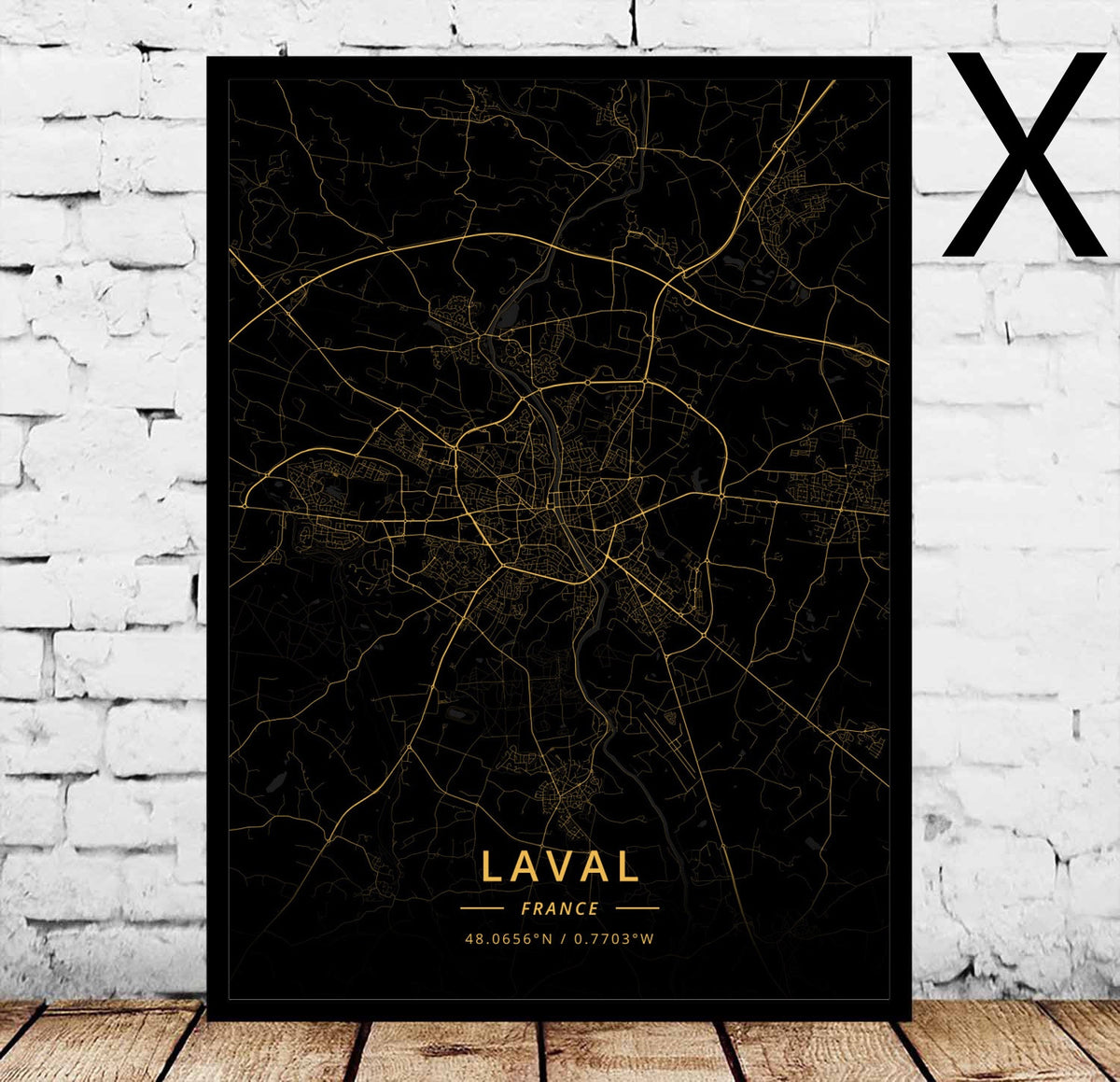 Poster Mappa di Angers