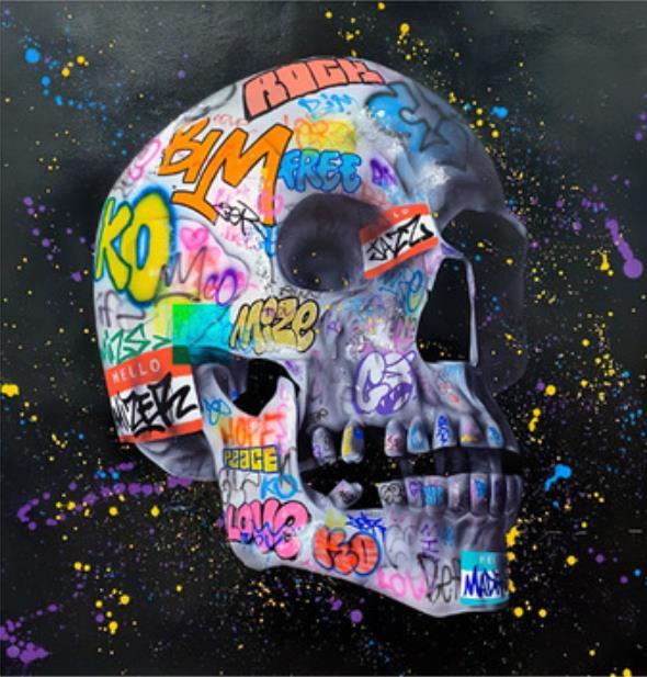 Quadro street art con graffiti