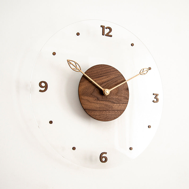 Orologio da parete Legno foglie