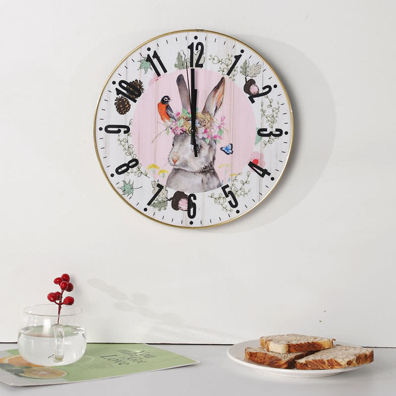 Orologio da parete Cervo fiori