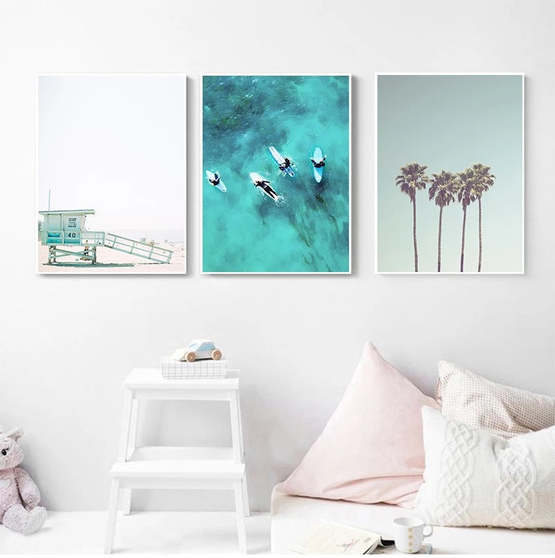 Quadro tela onda surf