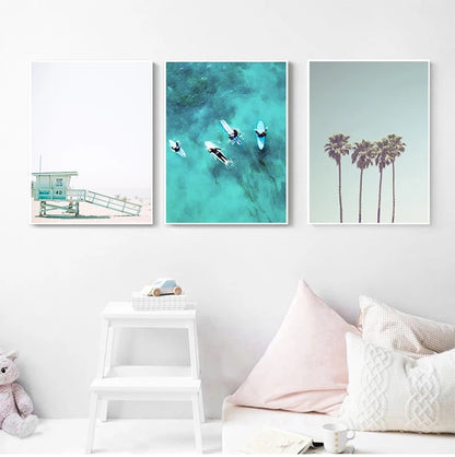 Quadro tela onda surf