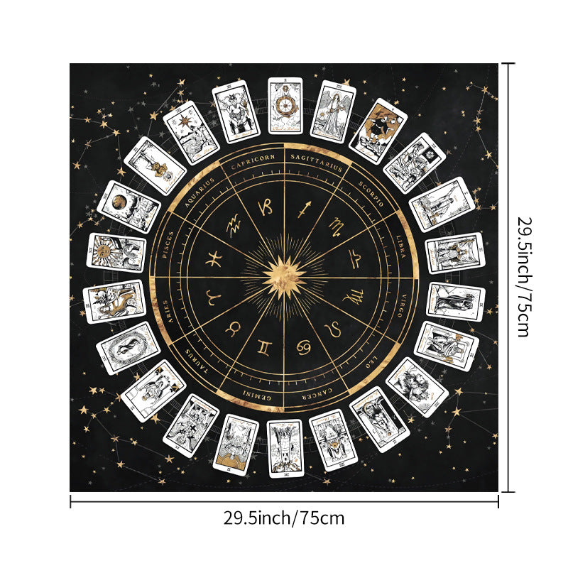 Tovaglia zodiaco cerchio dorato