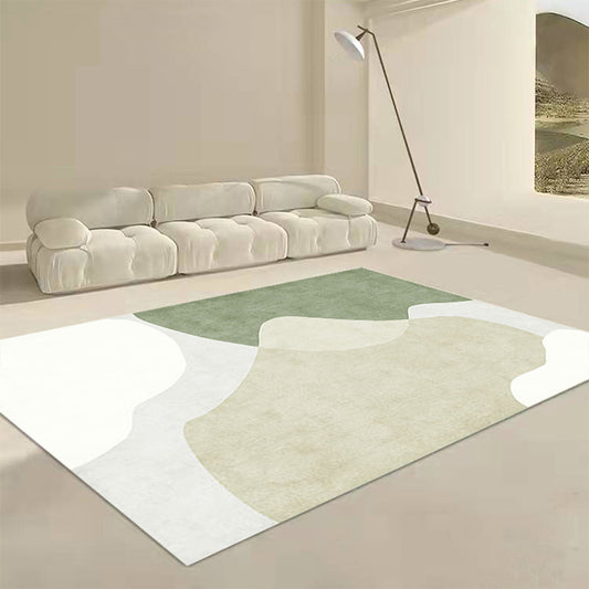 Tappeto forme astratte bianco verde beige
