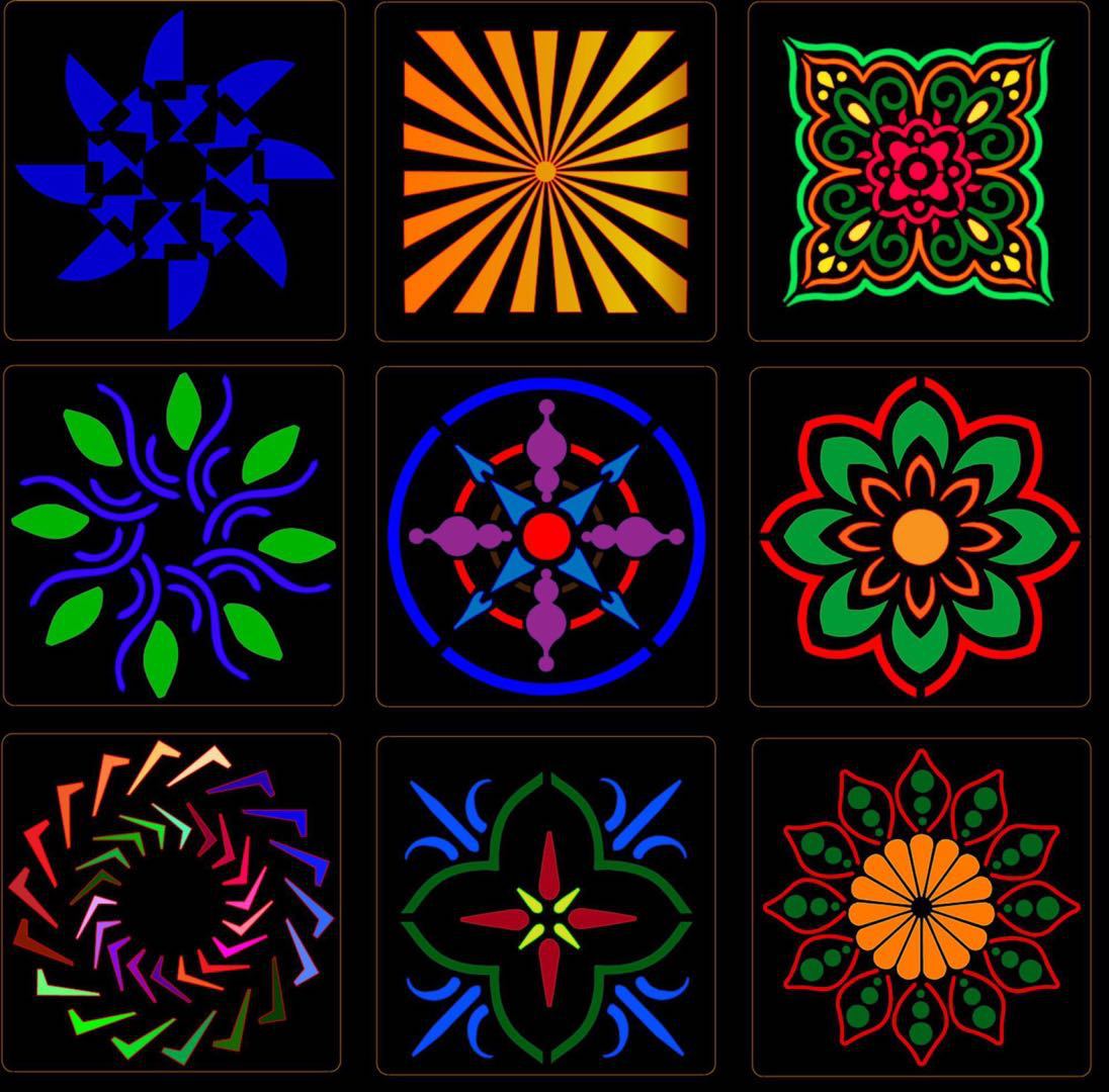 Stencil mandala
