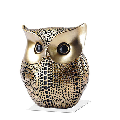 Ornamento gufo resina Nordic