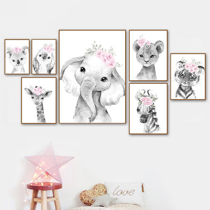 Quadro floreale rosa
