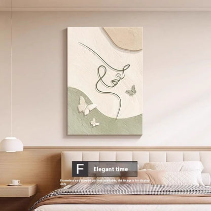 Quadro astratto linee e figure