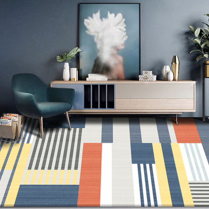 Tappeto blocchi geometrici grigio e bianco