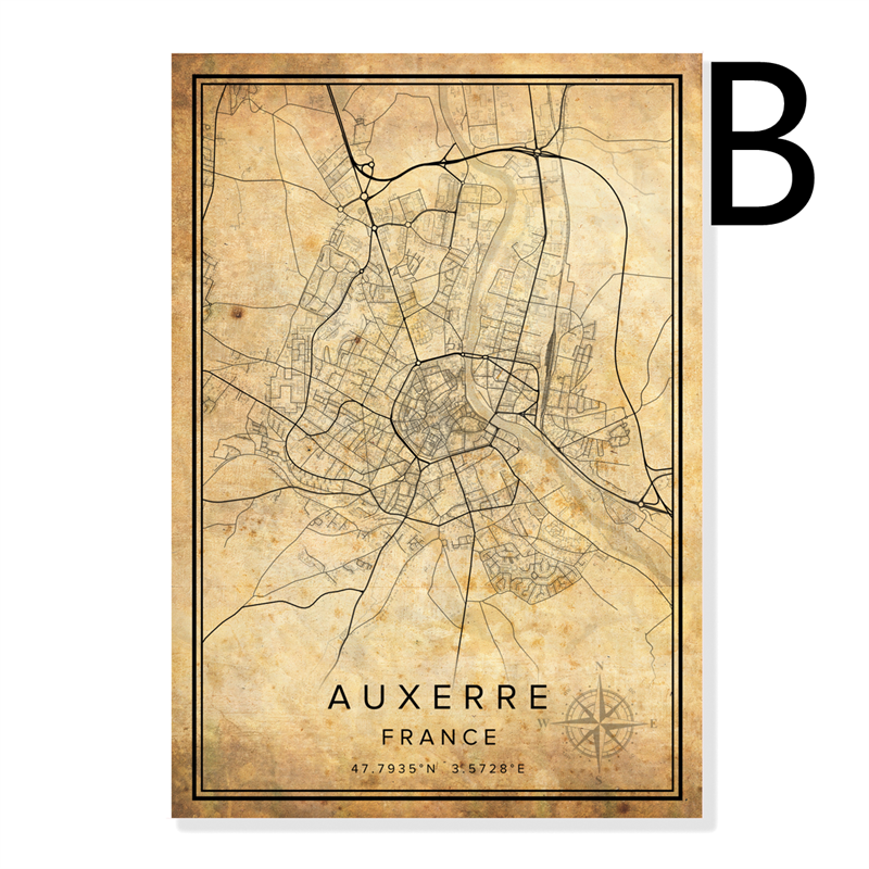 Quadro Mappa Vintage